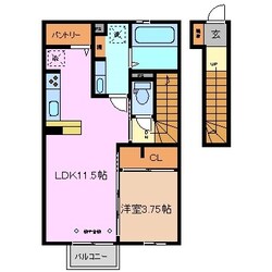 阿倉川駅 徒歩9分 2階の物件間取画像